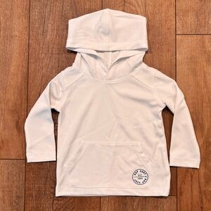 GAP White Kids Rash Guard Hoodie with Pocket, size 12-18 months.